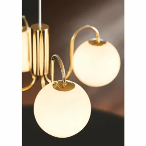 Luminaires Nordlux Suspension Nordlux FRANCA Laiton, 4 lumières* Lampes En Verre