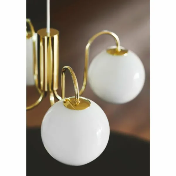 Luminaires Nordlux Suspension Nordlux FRANCA Laiton, 4 lumières* Lampes En Verre