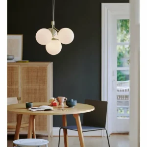 Luminaires Nordlux Suspension Nordlux IVONA Laiton, 4 lumières* Lampes En Verre