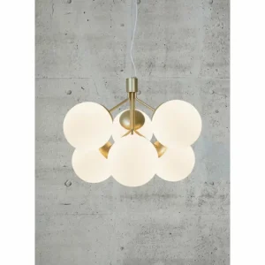 Luminaires Nordlux Suspension Nordlux IVONA Laiton, 6 lumières* Lampes En Verre