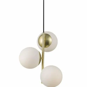 Luminaires Nordlux Suspension Nordlux LILLY Laiton, 3 lumières* Lampes En Verre