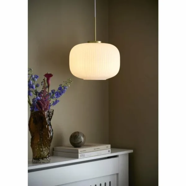 Luminaires Nordlux Suspension Nordlux MILFORD Laiton, 1 lumière* Lampes En Verre