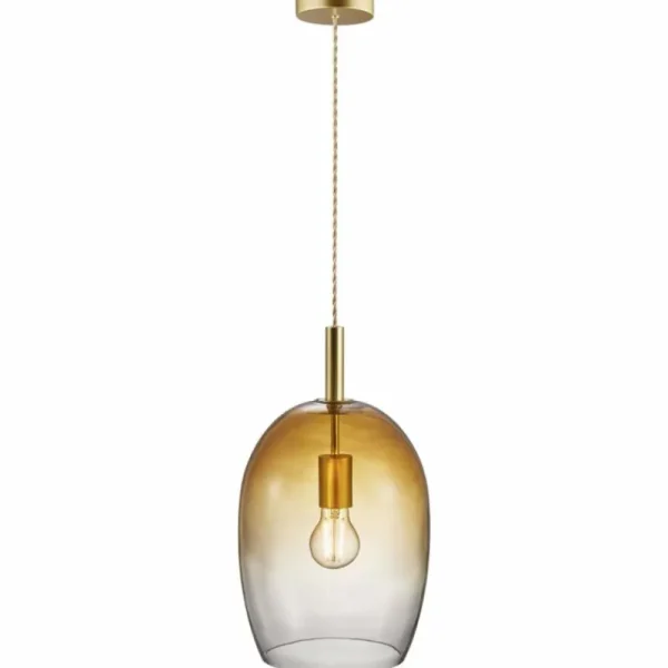 Luminaires Nordlux Suspension Nordlux UMA Laiton, 1 lumière* Lampes En Verre