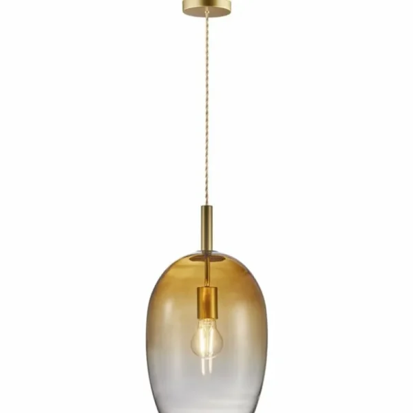 Luminaires Nordlux Suspension Nordlux UMA Laiton, 1 lumière* Lampes En Verre