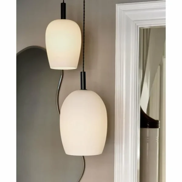 Luminaires Nordlux Suspension Nordlux UMA Noir, 1 lumière* Lampes En Verre