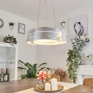 hofstein Suspension Novara Argenté, 3 lumières* Lampes En Verre