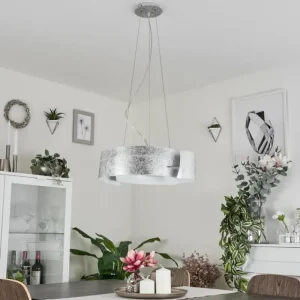 hofstein Suspension Novara Argenté, 3 lumières* Lampes En Verre