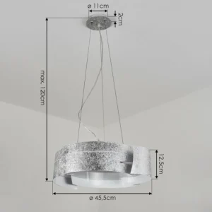 hofstein Suspension Novara Argenté, 3 lumières* Lampes En Verre