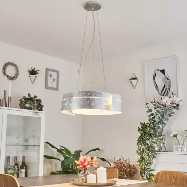 hofstein Suspension Novara Argenté, 3 lumières* Lampes En Verre