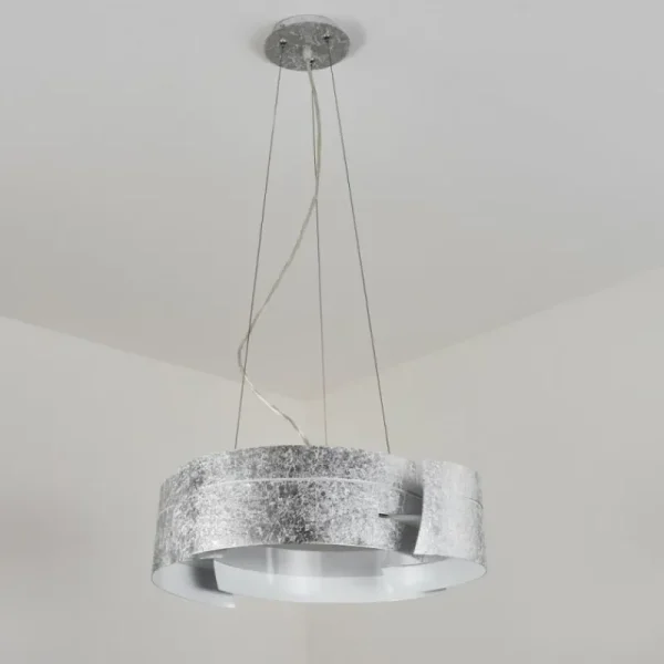 hofstein Suspension Novara Argenté, 3 lumières* Lampes En Verre