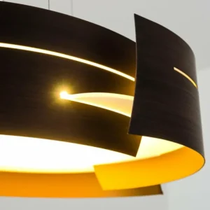 hofstein Suspension Novara Brun, 3 lumières* Lampes En Verre
