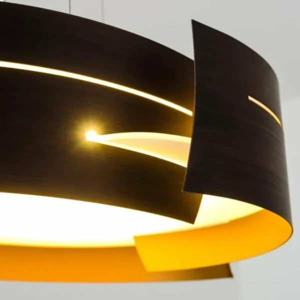 hofstein Suspension Novara Brun, 3 lumières* Lampes En Verre