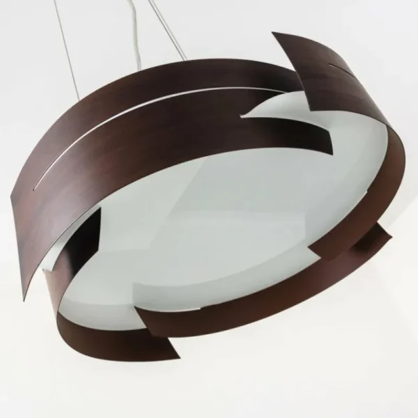 hofstein Suspension Novara Brun, 3 lumières* Lampes En Verre