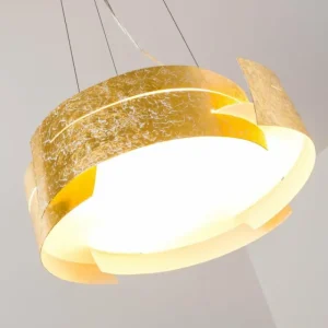 hofstein Suspension Novara Or, 3 lumières* Lampes En Verre