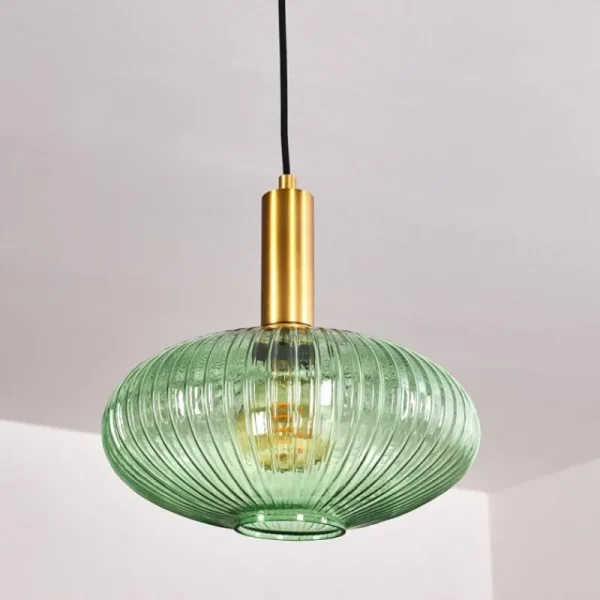 hofstein Suspension Paeni Or, Laiton, Noir, 1 lumière* Lampes En Verre