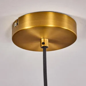 hofstein Suspension Paeni Or, Laiton, Noir, 1 lumière* Lampes En Verre