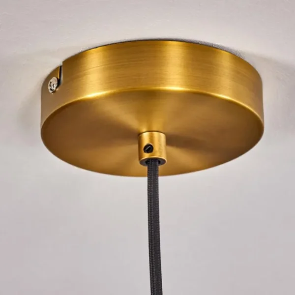 hofstein Suspension Paeni Or, Laiton, Noir, 1 lumière* Lampes En Verre