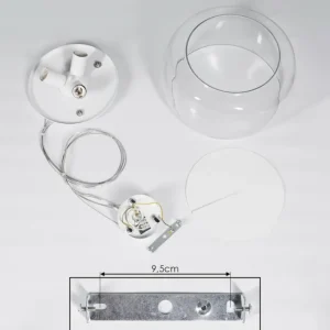 hofstein Suspension Palibatz Blanc, 3 lumières* Lampes En Verre