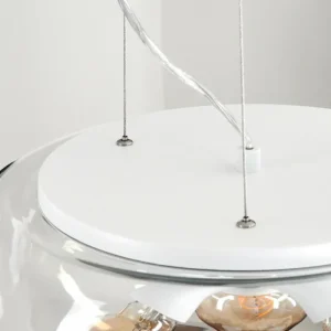 hofstein Suspension Palibatz Blanc, 3 lumières* Lampes En Verre