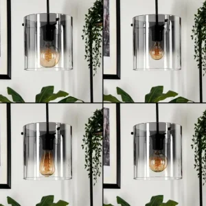 hofstein Suspension Parane Clair, Fumé, 3 lumières* Lampes Modernes