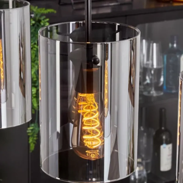 hofstein Suspension Parane Fumé, 4 lumières* Lampes Modernes