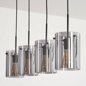 hofstein Suspension Parane Fumé, 4 lumières* Lampes Modernes