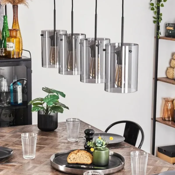 hofstein Suspension Parane Fumé, 4 lumières* Lampes Modernes