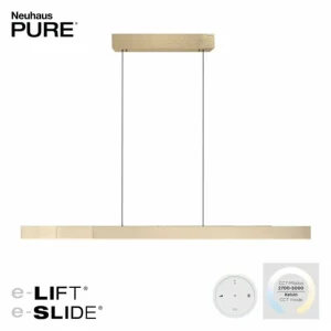 Luminaires Paul Neuhaus Suspension Paul Neuhaus PURE-MOTO-RISE LED Or, 3 lumières, Télécommandes* Lampes En Verre