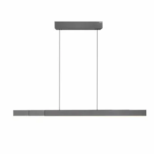 Luminaires Paul Neuhaus Suspension Paul Neuhaus PURE-MOTO-RISE LED Gris, 3 lumières, Télécommandes* Lampes En Verre