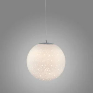 Luminaires Paul Neuhaus Suspension Paul-Neuhaus BOLO LED Argenté, 1 lumière* Lampes En Verre