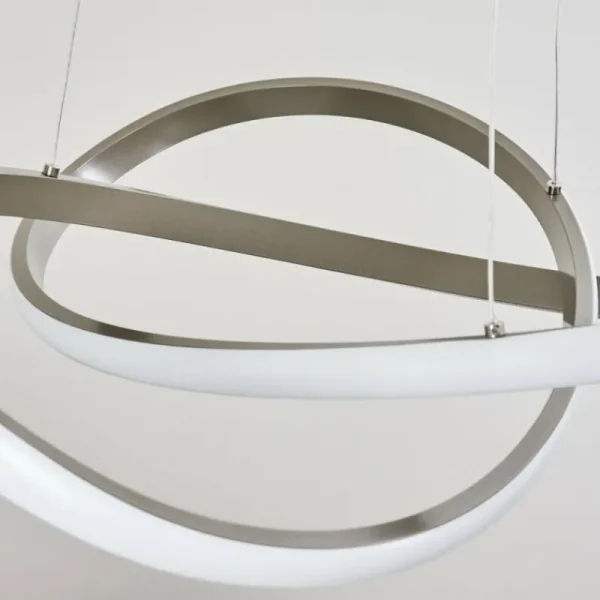 hofstein Suspension Pitasch LED Nickel mat, 1 lumière* Lampes Modernes