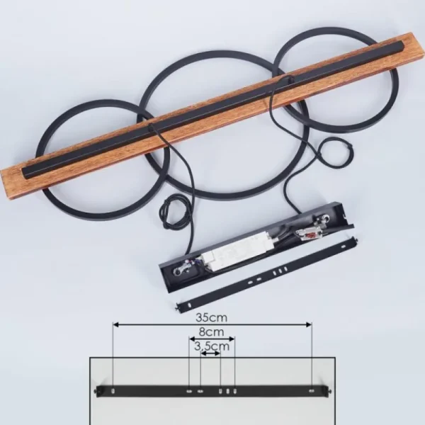 hofstein Suspension Pompu LED Brun, Noir, 3 lumières* Lampes Modernes