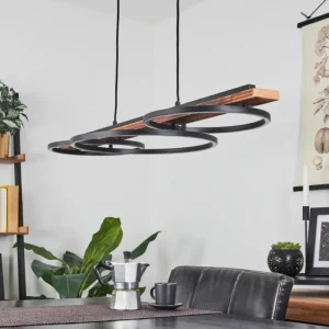 hofstein Suspension Pompu LED Brun, Noir, 3 lumières* Lampes Modernes