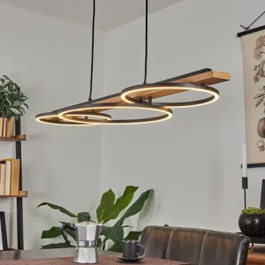 hofstein Suspension Pompu LED Écru, Noir, 3 lumières* Lampes Modernes