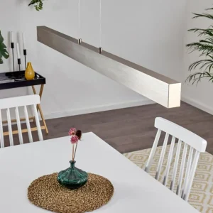 hofstein Suspension Poroporo LED Nickel mat, 1 lumière* Lampes En Verre