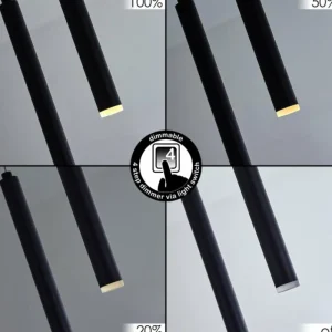 hofstein Suspension Porquera LED Noir, 11 lumières* Lampes Modernes