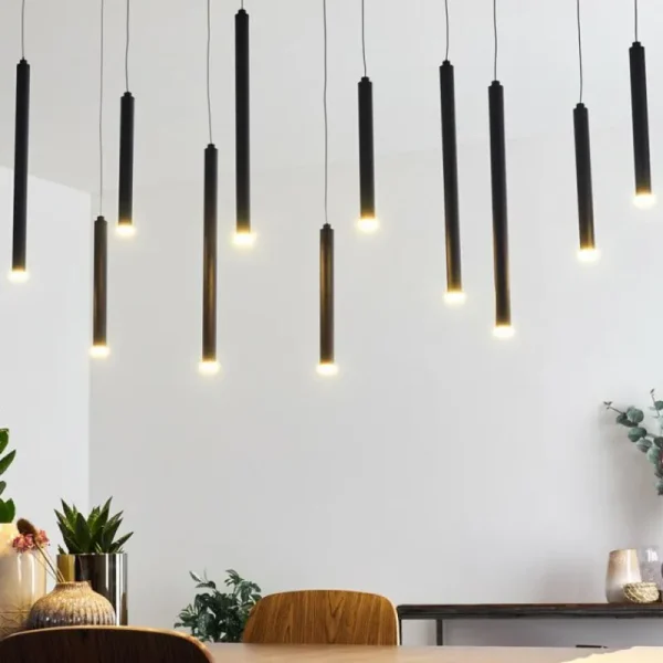 hofstein Suspension Porquera LED Noir, 11 lumières* Lampes Modernes
