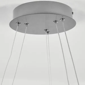 hofstein Suspension Preci LED Nickel mat, 1 lumière* Lampes Modernes