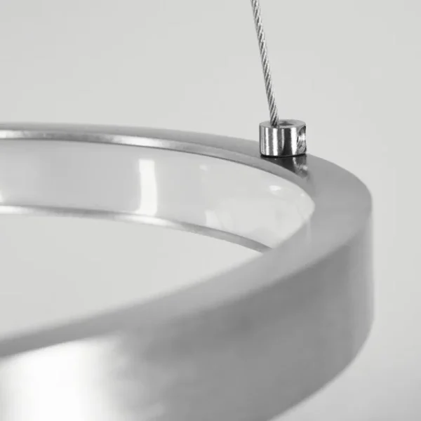 hofstein Suspension Preci LED Nickel mat, 1 lumière* Lampes Modernes