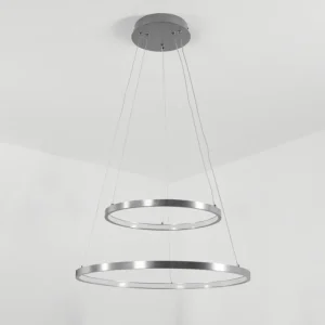 hofstein Suspension Preci LED Nickel mat, 1 lumière* Lampes Modernes