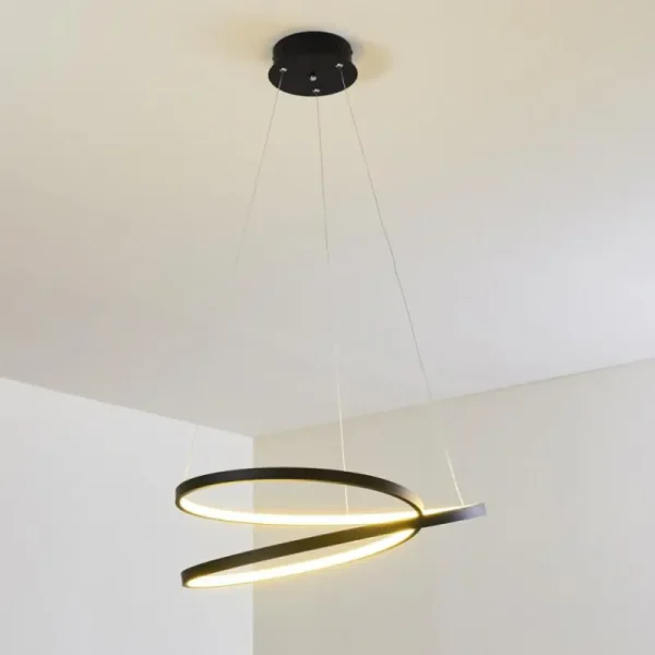 hofstein Suspension Pura LED Noir, 1 lumière* Lampes Modernes