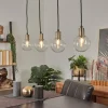 hofstein Suspension Quento Noir doré, 4 lumières* Lampes En Verre