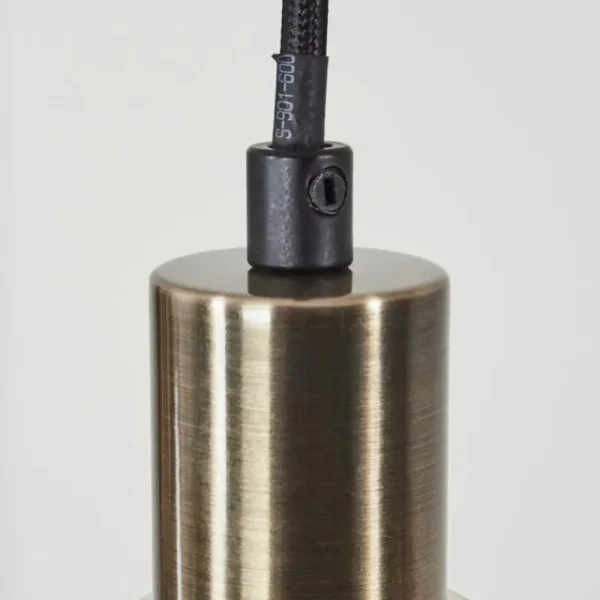 hofstein Suspension Quento Noir doré, 4 lumières* Lampes En Verre