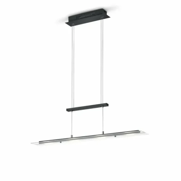 Luminaires Reality Suspension Reality MILOS LED Noir, 4 lumières* Lampes En Verre