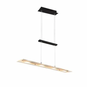 Luminaires Reality Suspension Reality MILOS LED Noir, 4 lumières* Lampes En Verre