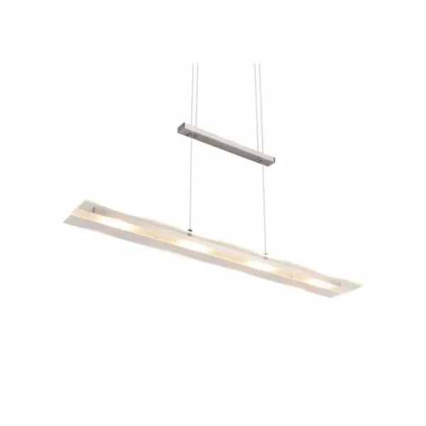 Luminaires Reality Suspension Reality MILOS LED Nickel mat, 4 lumières* Lampes En Verre