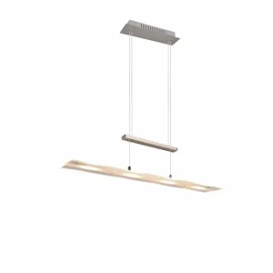 Luminaires Reality Suspension Reality MILOS LED Nickel mat, 4 lumières* Lampes En Verre