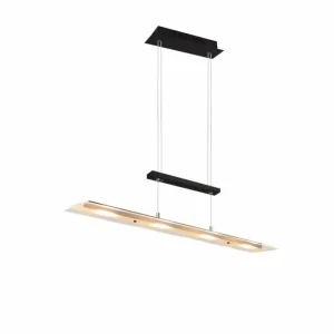 Luminaires Reality Suspension Reality MILOS LED Noir, 4 lumières* Lampes En Verre