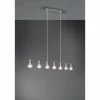 Luminaires Reality Suspension Reality Vannes Nickel mat, 7 lumières* Lampes En Verre