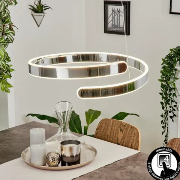 hofstein Suspension Rosemond LED Chrome, 1 lumière* Lampes Modernes